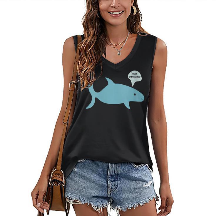 I'm An Introwater Cute Whale I'm An Introvert Women's V-Neck Tank Top