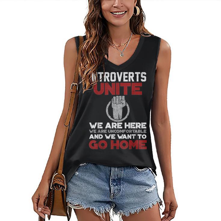 INTP Introverts Unite Anti Social For Men Women Women's V-Neck Tank Top