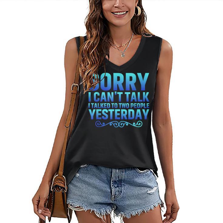 Introvert Antisocial Sarcasm Introverts Anti Social Women's V-Neck Tank Top