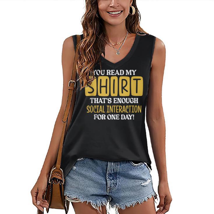 Introvert Quote Motivational For Men Women Kids Women's V-Neck Tank Top Introvert Quote Motivational For Men Women Kids Women's V-Neck Tank Top