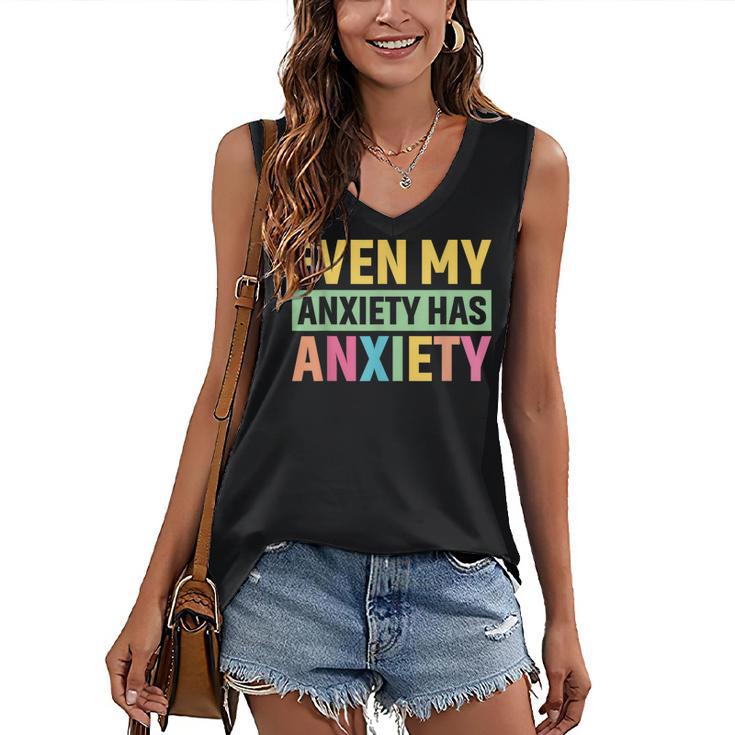 Introverts Anxiety Introvert Antisocial Sarcasm Women's V-Neck Tank Top
