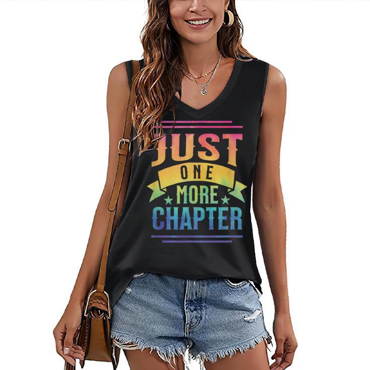 JUST ONE MORE CHAPTER Fun Reading Book Lover Women's V-Neck Tank Top