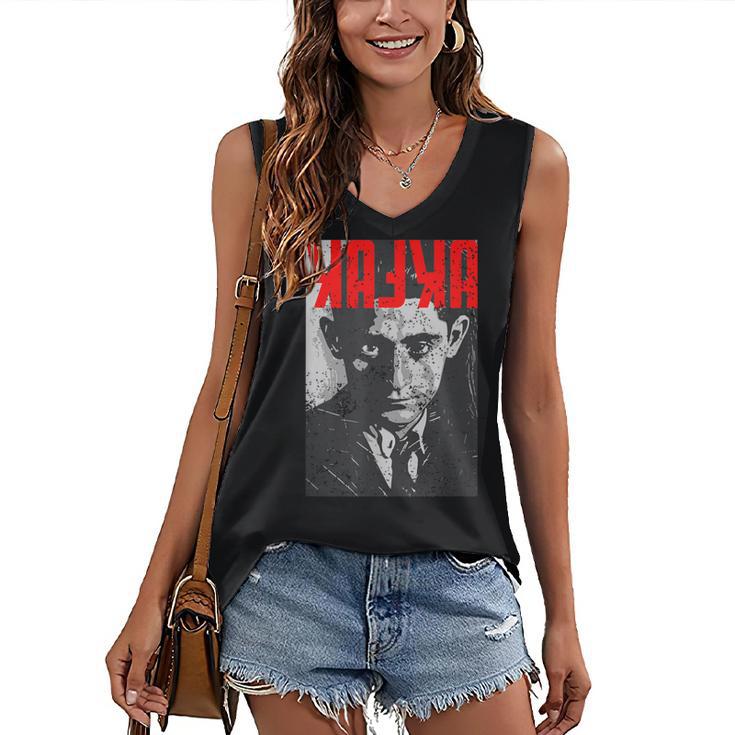 Kafka Franz Portrait Books And Literature Women's V-Neck Tank Top