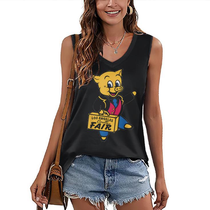 LA Fair Los Angeles County Vintage Nostalgia Women's V-Neck Tank Top