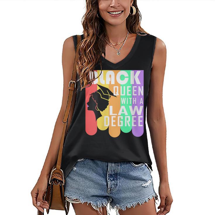 Law School Graduation Queen New Lawyer Attorney Grad Women's V-Neck Tank Top