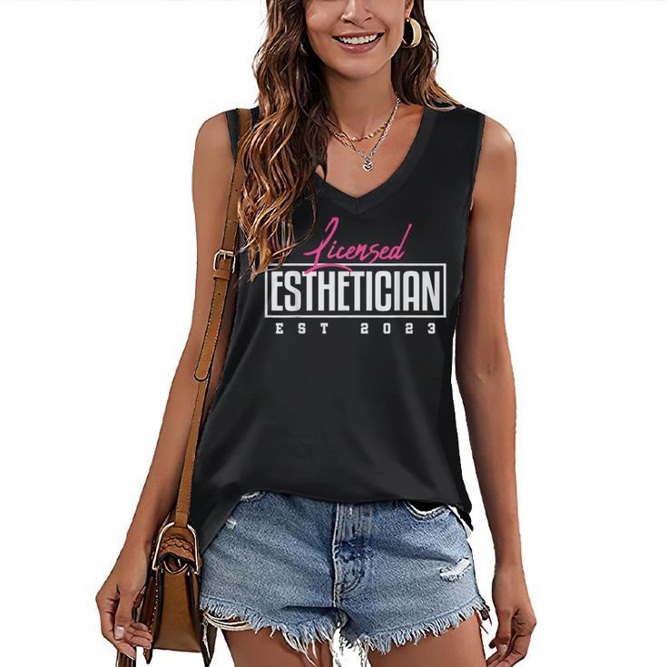 Licensed Esthetician 2023 Graduation Women's V-Neck Tank Top