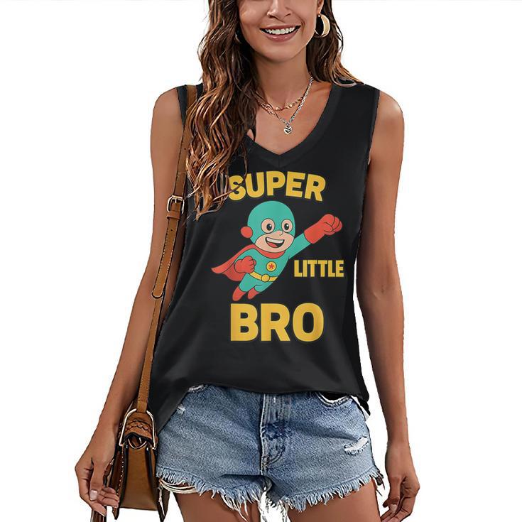 Little Cute Superhero Brother Comic Book Baby Bro Women's V-Neck Tank Top