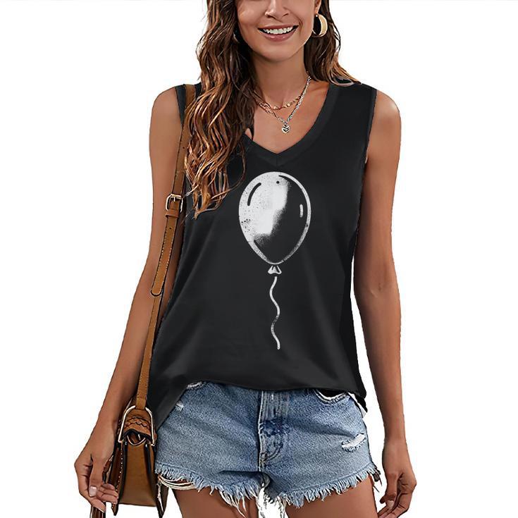Lone Balloon Celebration Individualistic Introvert Party Women's V-Neck Tank Top