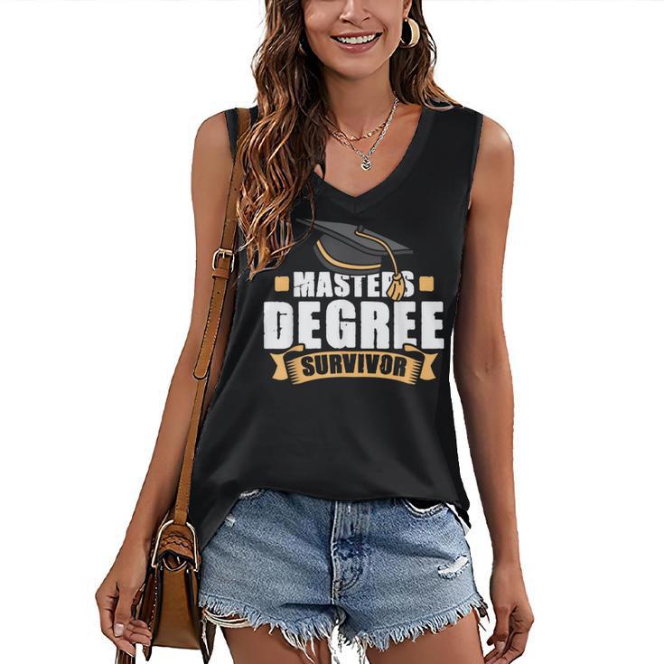 Masters Degree Survivor Graduation For MBA Graduate Women's V-Neck Tank Top