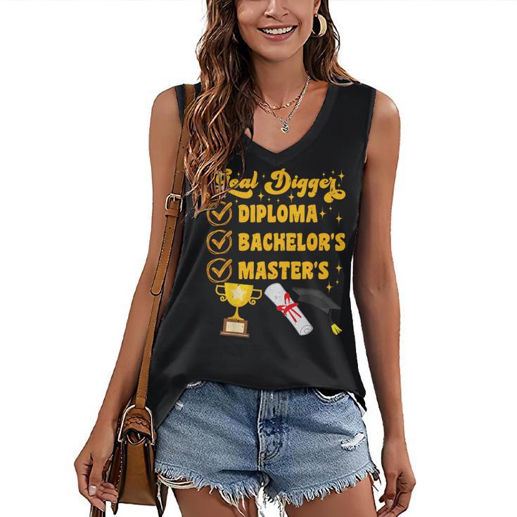 Master's Thesis Passed Goal Digger Master's Graduation Women's V-Neck Tank Top
