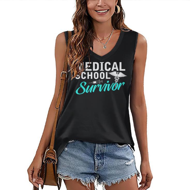 Medical School Survivor Med Student Graduation Women's V-Neck Tank Top