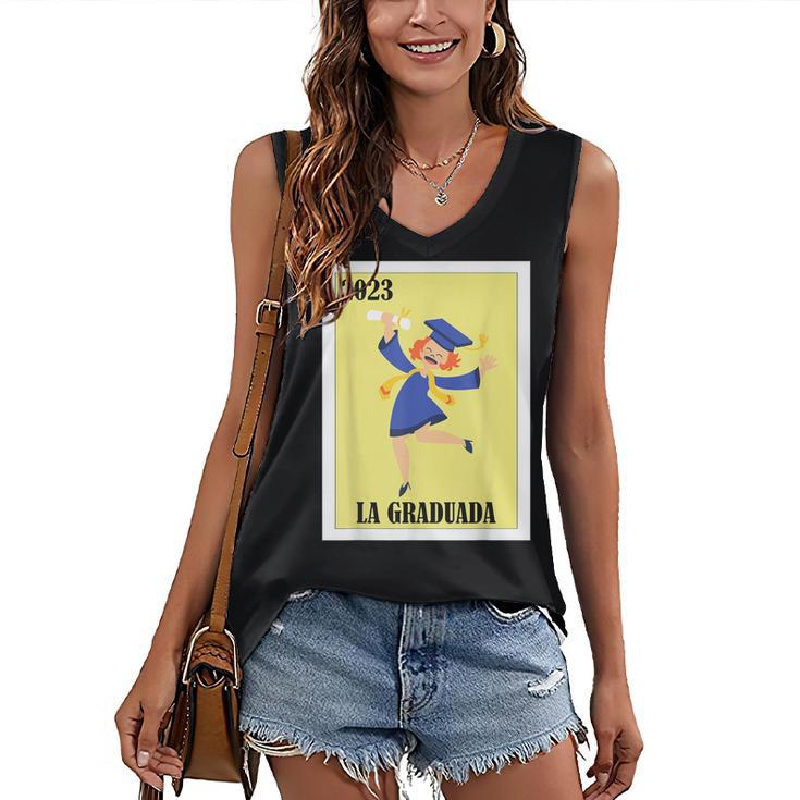 Mexican For Graduation La Graduada 2023 Women's V-Neck Tank Top