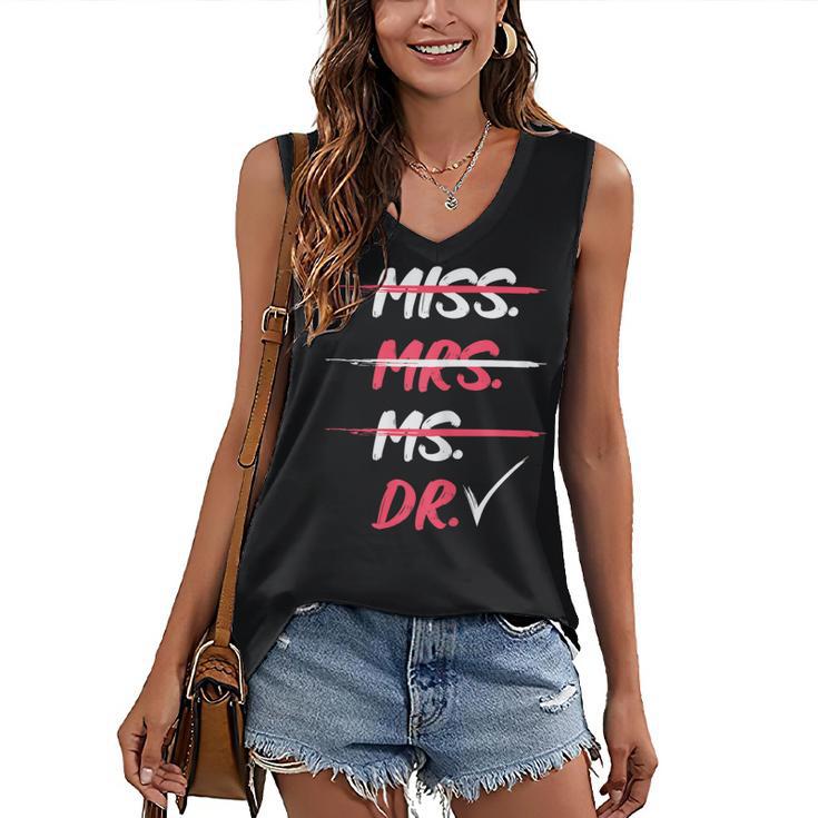 Miss Mrs Ms Dr Doctorate Graduation Women's V-Neck Tank Top
