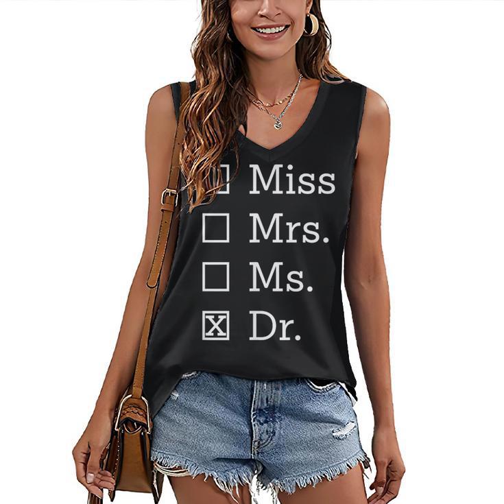Miss Mrs Ms Dr Shirt Doctorate New Doctor Graduation Women's V-Neck Tank Top