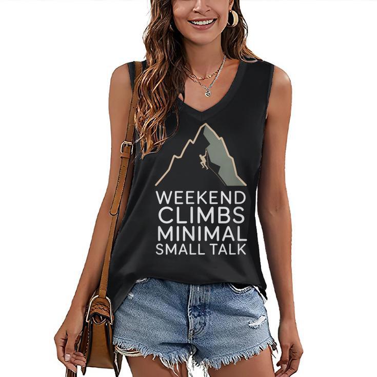 Outdoor Introvert Vibes Weekend Climber Women's V-Neck Tank Top