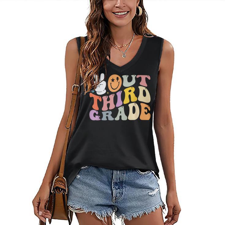 Peace Out Third 3rd Grade Graduation Graduate Class Of 2025 Women's V-Neck Tank Top