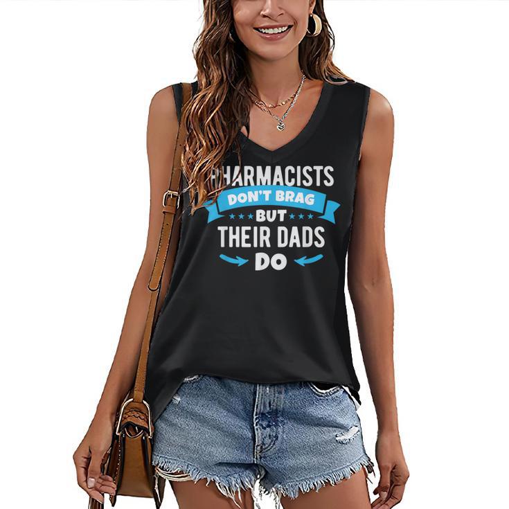 Pharmacy Graduation Pharmacist Pharmd Parent Grad Dad Brag Women's V-Neck Tank Top