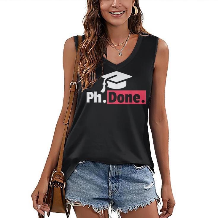 PhD GraduationShirt PhDone Tee For Graduates Women's V-Neck Tank Top