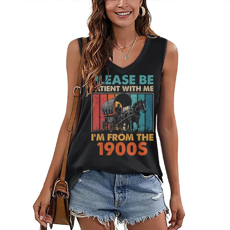 Please Be Patient With Me I'm From The 1900s Vintage Dad Women's V-Neck Tank Top