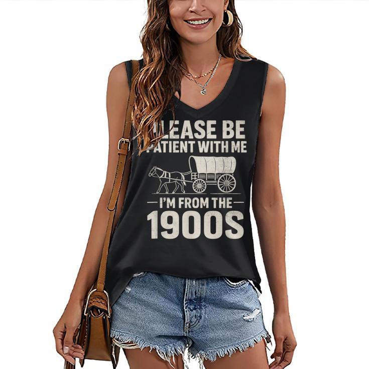 Please Be Patient I'm From The 1900s Vintage Old-Timer Women's V-Neck Tank Top