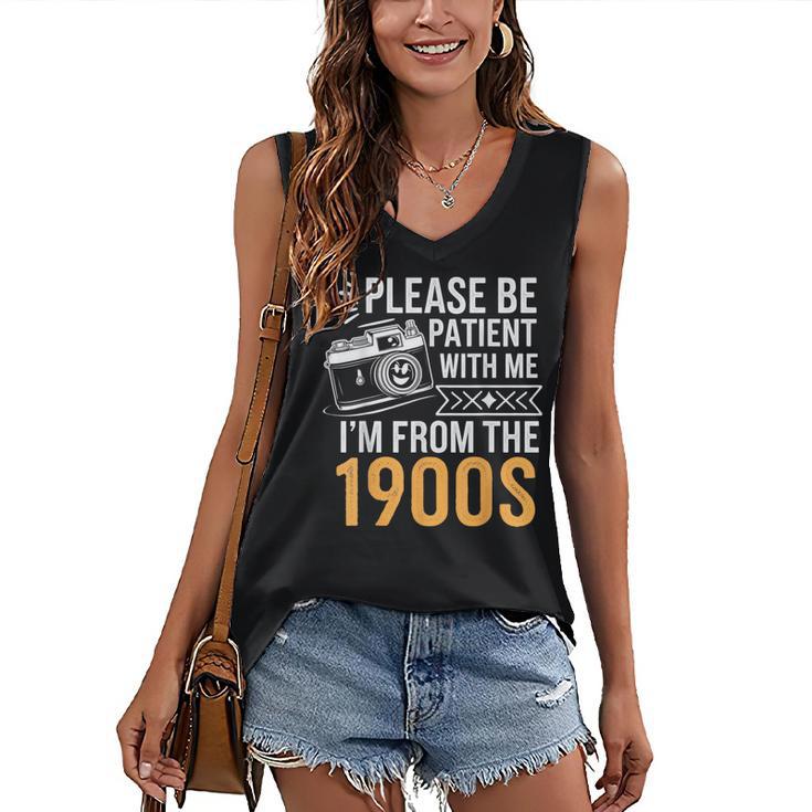 Please Be Patient With Me I'm From The 1900s Vintage Oldie Women's V-Neck Tank Top