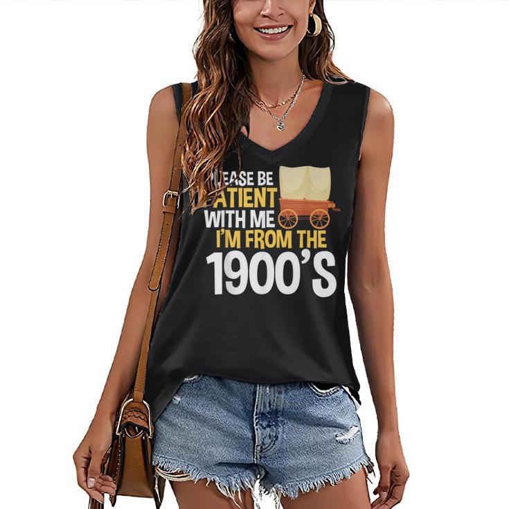 Please Be Patient With Me I'm From The 1900s Vintage Oregon Women's V-Neck Tank Top