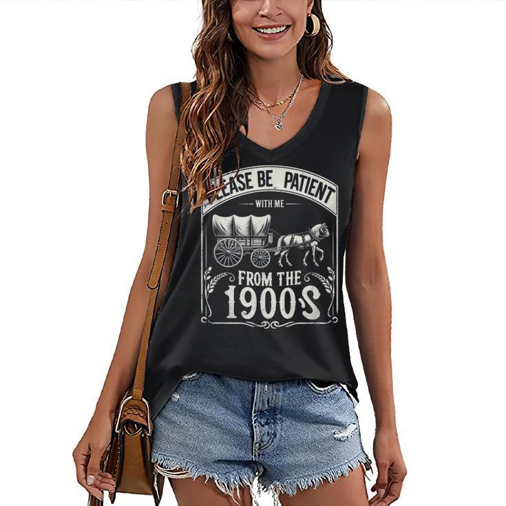 Please Be Patient With Me I'm From The 1900s Vintage Vibes Women's V-Neck Tank Top