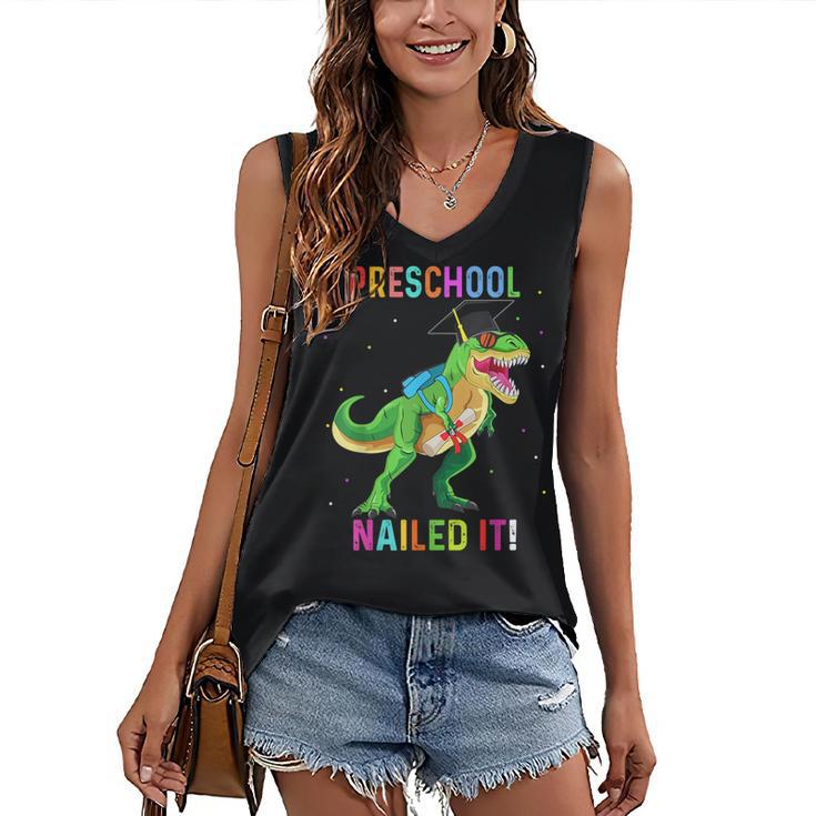 Preschool Graduation Class Of 2022 Graduate Dinosaur Kids Women's V-Neck Tank Top