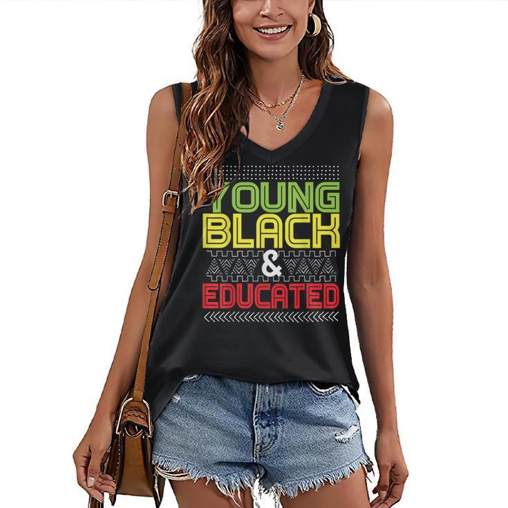 Proud African American Educated Graduation Women's V-Neck Tank Top