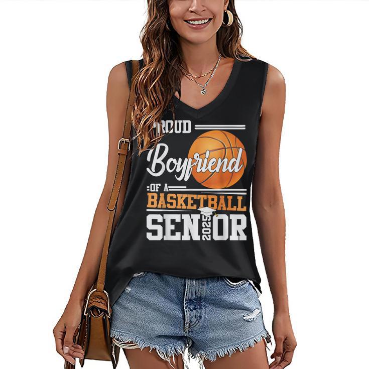 Proud Boyfriend Of A 2025 Senior Graduation Basketball Women's V-Neck Tank Top