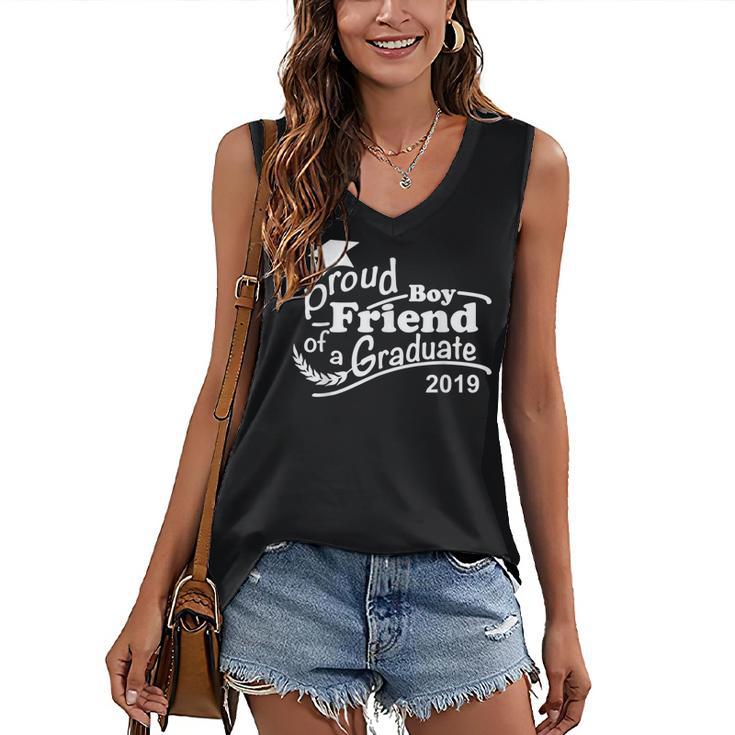 Proud Boyfriend Of A Graduate 2019 Family Graduation Shirts Women's V-Neck Tank Top
