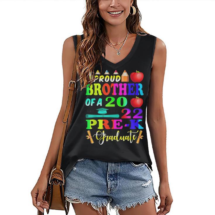 Proud Brother Of 2022 Pre K Graduate Graduation Women's V-Neck Tank Top