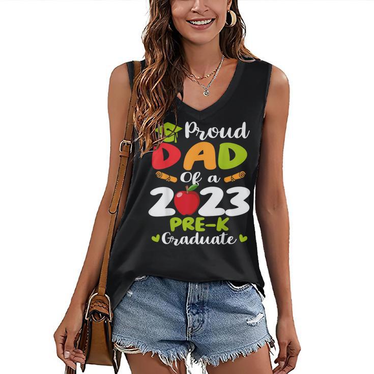 Proud Dad Of 2023 Pre K Graduate Graduation Women's V-Neck Tank Top
