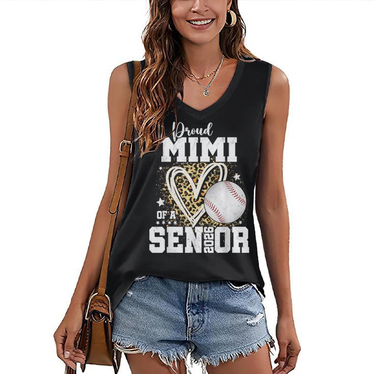 Proud Mimi Of A 2026 Senior Baseball Graduation Leopard Women's V-Neck Tank Top