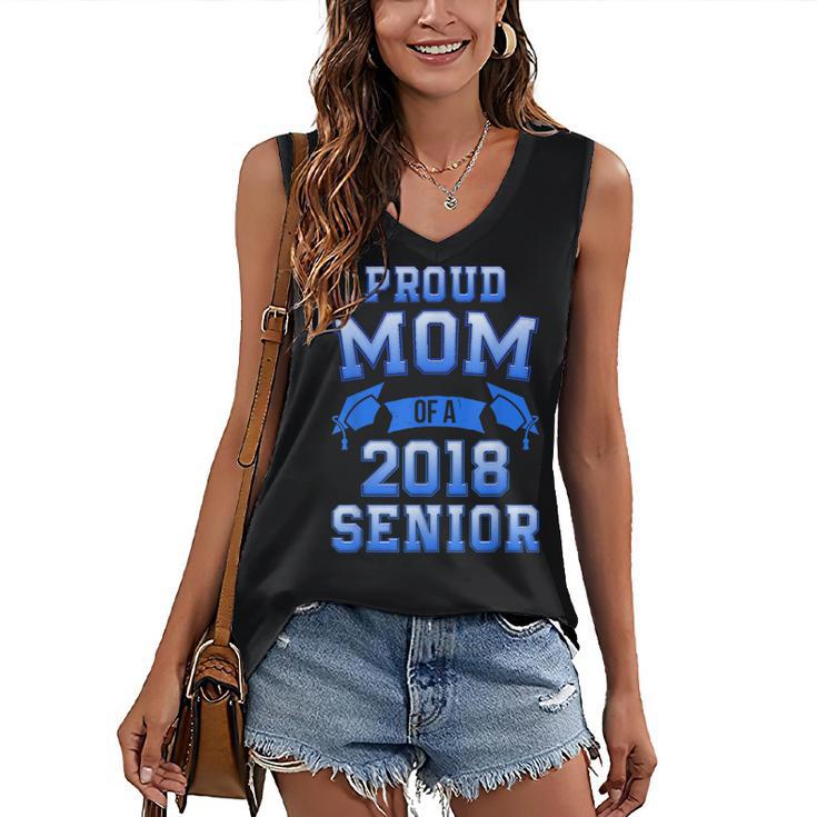 Proud Mom Of 2018 Senior Graduation T Shirt Women's V-Neck Tank Top