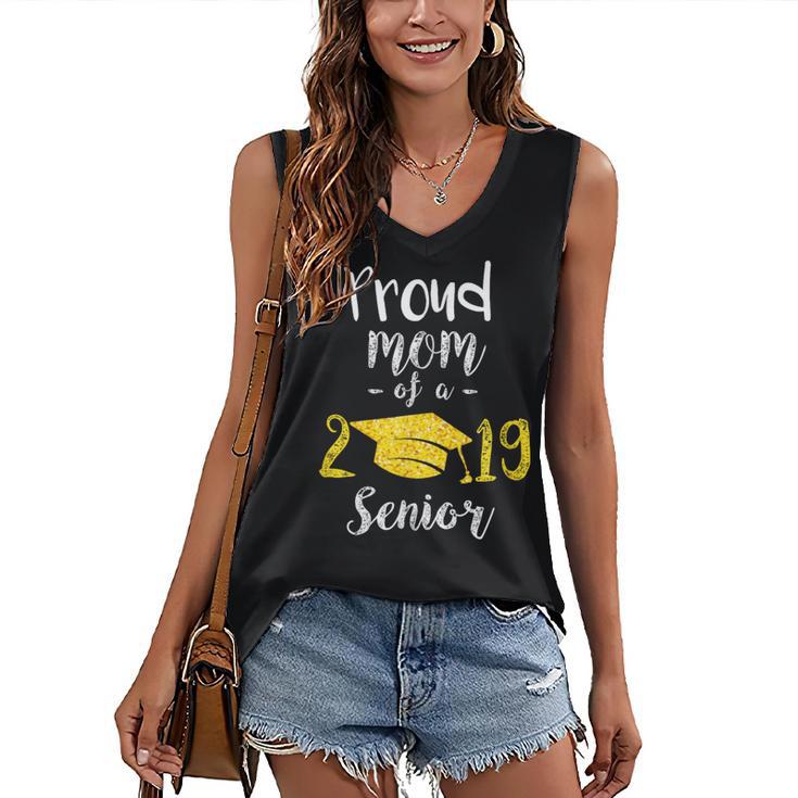 Proud Mom Of a 2019 Senior Graduation T Shirt Women's V-Neck Tank Top