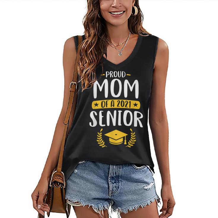 Proud Mom Of A 2021 Senior Shirt Class Graduation 2021 Mommy Women's V-Neck Tank Top