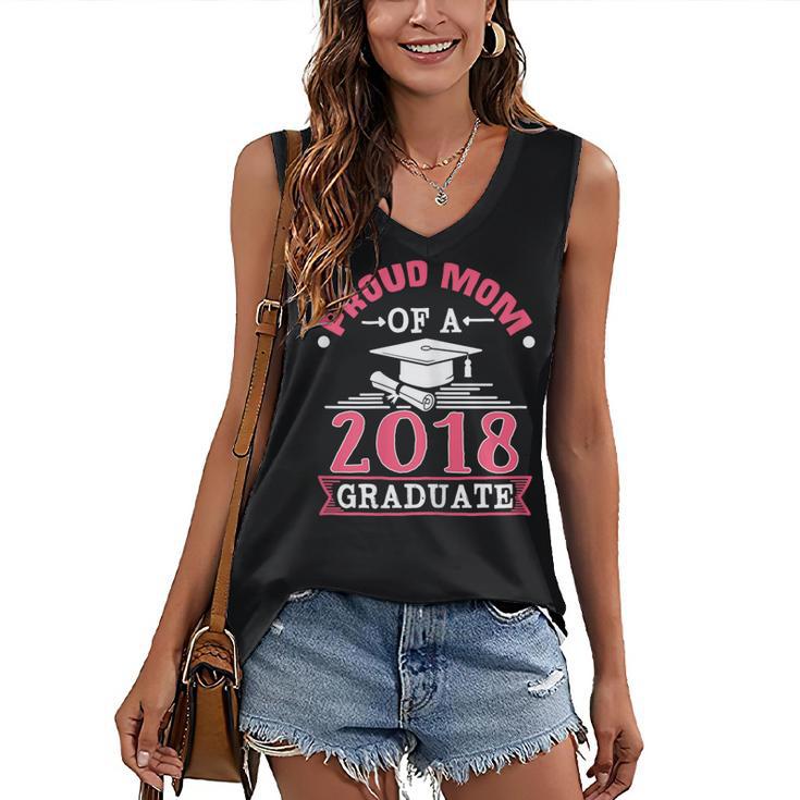 Proud Mom Of A Class 2018 Graduate Graduation  T-Shirt Women's V-Neck Tank Top