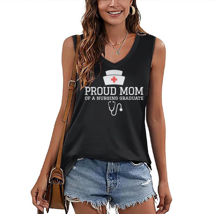 Proud Mom Of a Nursing Graduate Nurse Senior 2026 Graduation Women's V-Neck Tank Top