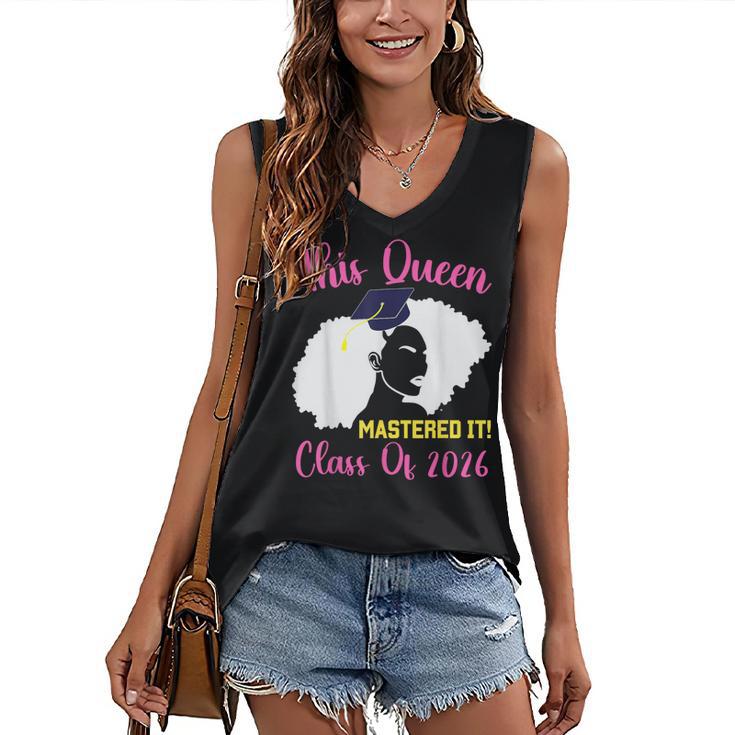 This Queen Mastered It Masters Graduation Class Of 2026 Women's V-Neck Tank Top