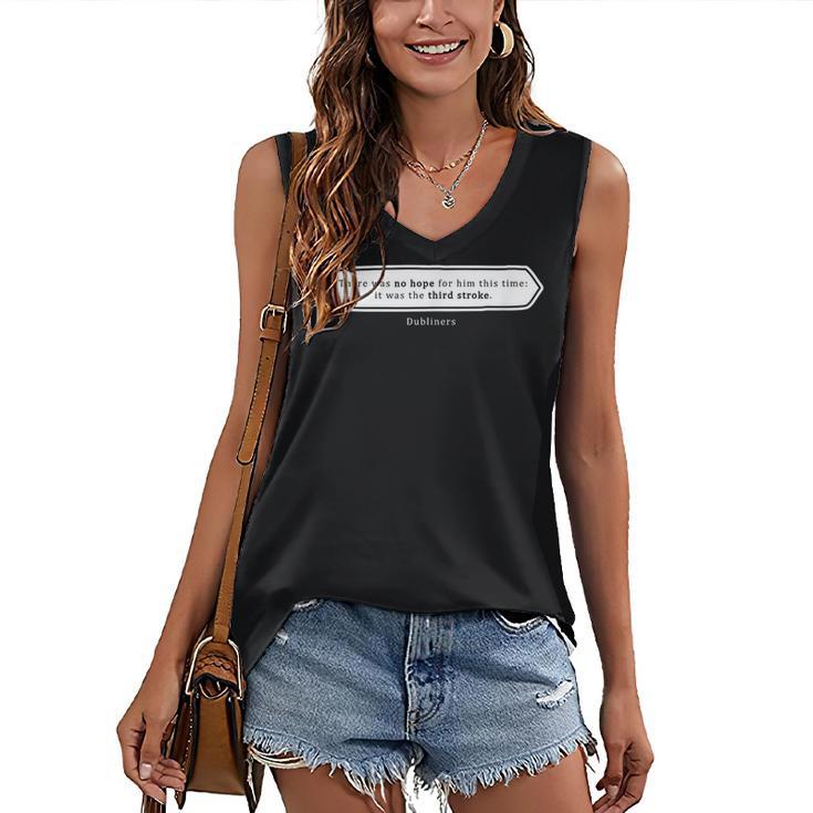 Must Read Book Quote Dubliners James Joyce Women's V-Neck Tank Top