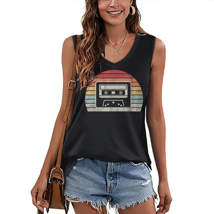Retro Cassette Tape 80s 90s Nostalgia Women's V-Neck Tank Top