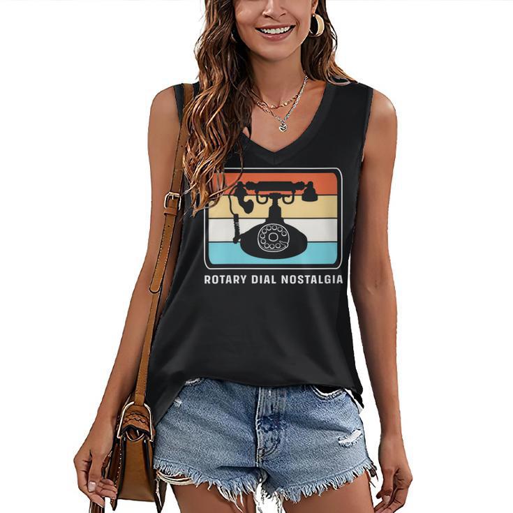 Retro Rotary Dial Nostalgia Dial Phone Women's V-Neck Tank Top
