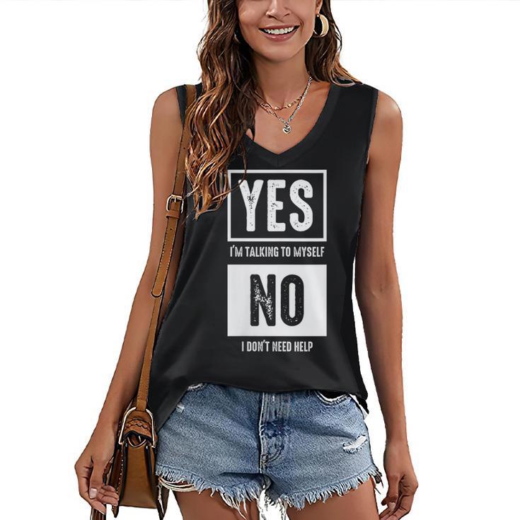 Sarcastic Independent Shopper Introvert Shopping Humor Women's V-Neck Tank Top