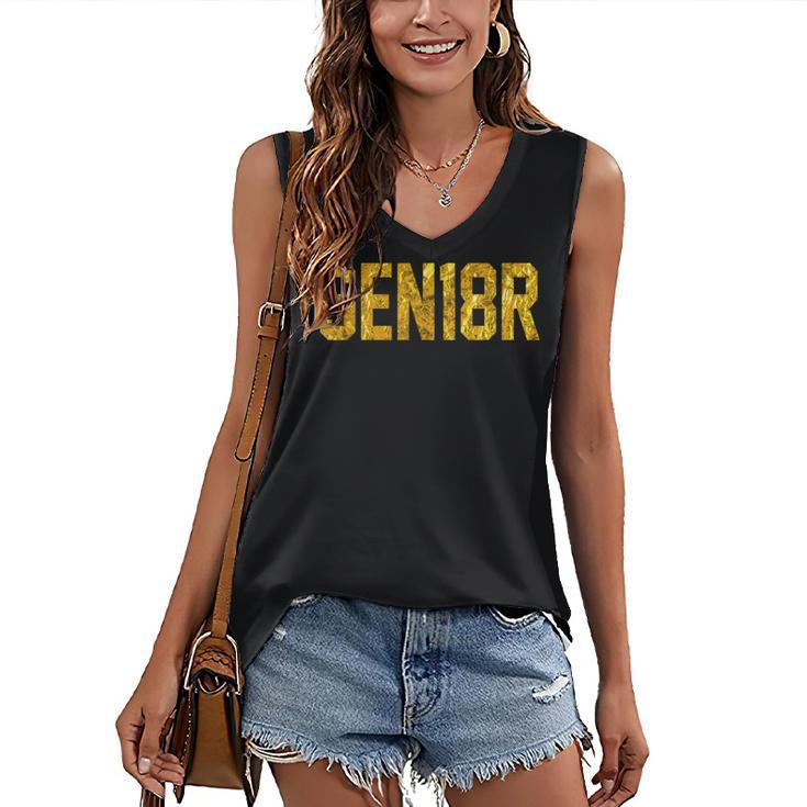 SEN18R Senior 2018 High School Graduation Party  T-Shirt Women's V-Neck Tank Top