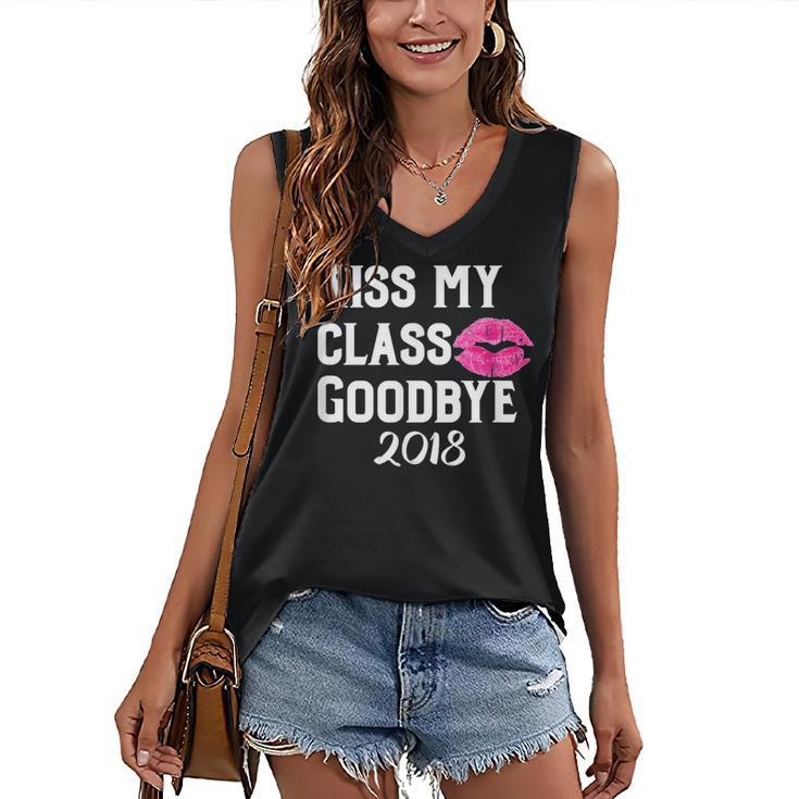 Sen18r Shirt Senior 2018 Graduation Kiss Lips Women's V-Neck Tank Top