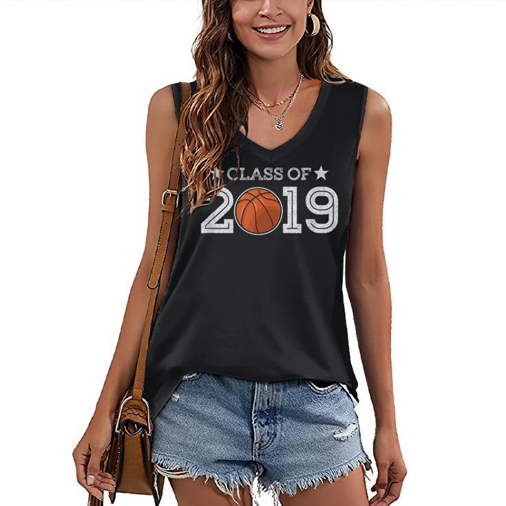 Senior 2019 Basketball Shirt Graduation Class Of 2019 Stars Women's V-Neck Tank Top