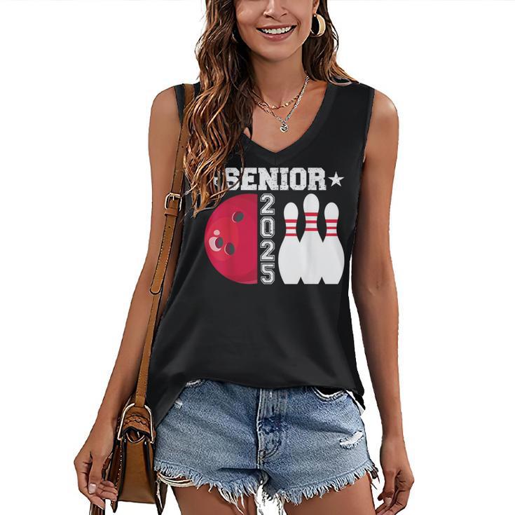 Senior 2025 Bowling Player Class Of 2025 Graduation Seniors Women's V-Neck Tank Top