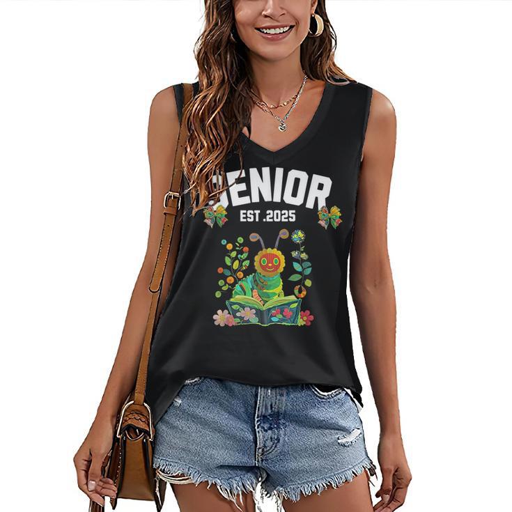 Senior 2025 Graduation Caterpillar For Kids Cute Coquette Women's V-Neck Tank Top
