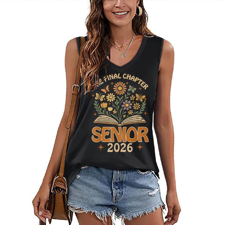 Senior 2026 Final Chapter Retro Book Lover Last First Day Women's V-Neck Tank Top